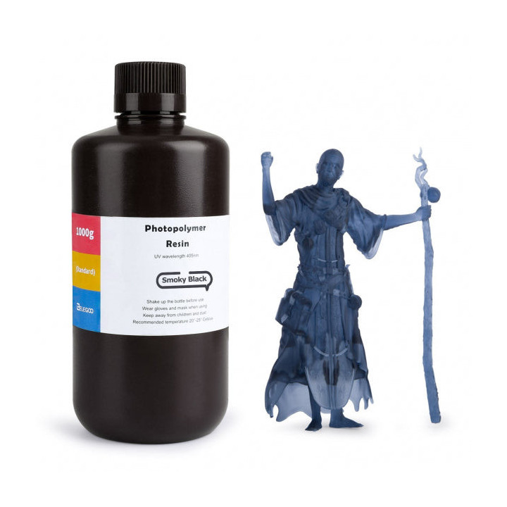 Pack ELEGOO - 6x Résine UV ABS-Like - Noir (Smoky Black) - 1 kg