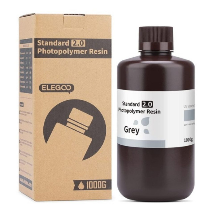 Elegoo - Résine UV Standard 2.0 - Gris (Grey) - 1kg