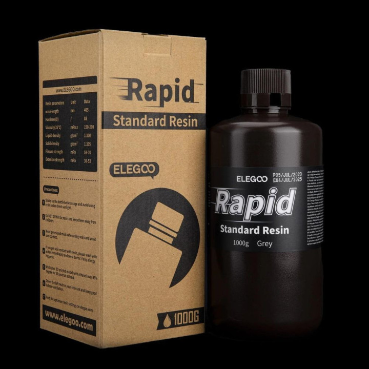 Elegoo - Résine UV Standard Rapid - Gris (Grey) - 1 kg