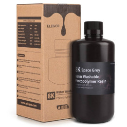 Elegoo - Résine Water Washable 8k - Gris (Space Grey) - 1 kg