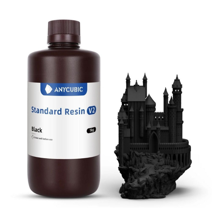 Pack Anycubic - 6x Standard Resin V2 - Noir (Black) - 1 kg
