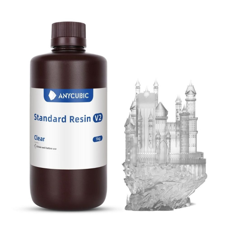 Pack Anycubic - 3x Standard Resin V2 - Transparent (Clear) - 1 kg