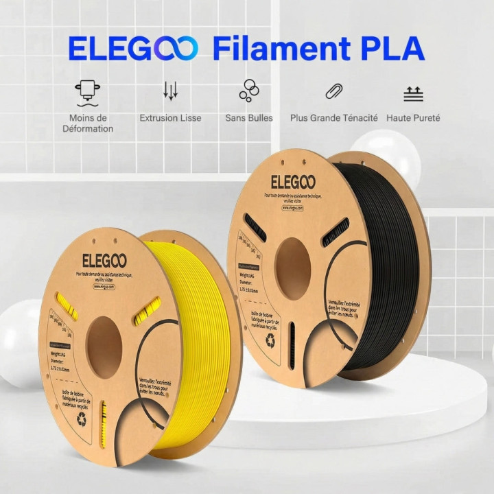 Elegoo - PLA - Gris (Grey) - 1,75 mm - 1 kg - RFID