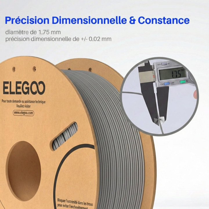 Elegoo - PLA - Jaune (Yellow) - 1,75 mm - 1 kg - RFID