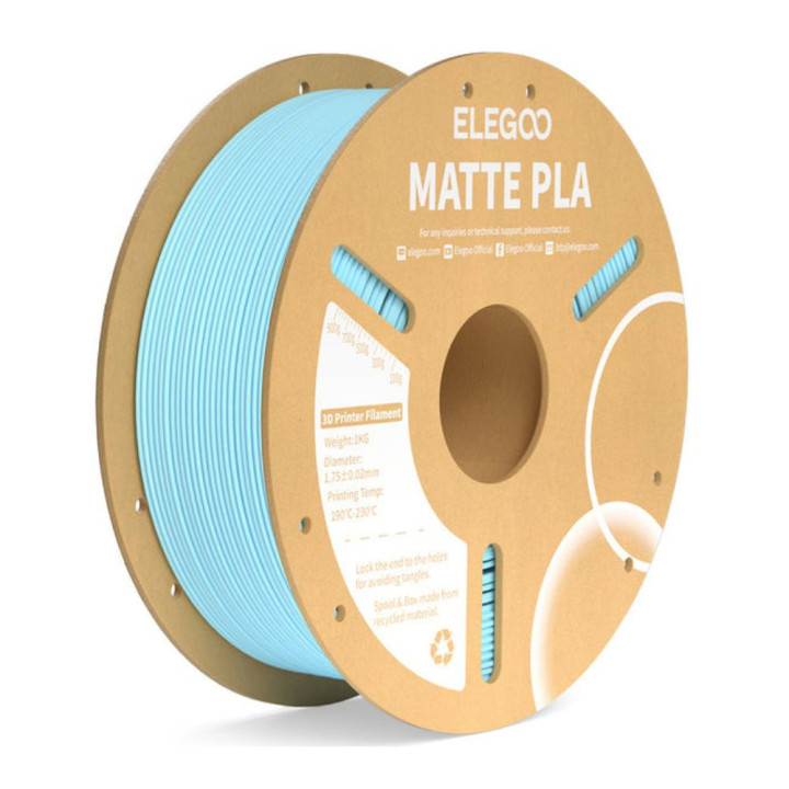 Elegoo - Matte PLA - Bleu Glacé (Ice Blue) - 1,75 mm - 1 kg