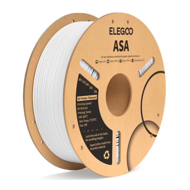 Elegoo - ASA - Blanc (White) - 1,75 mm - 1 kg
