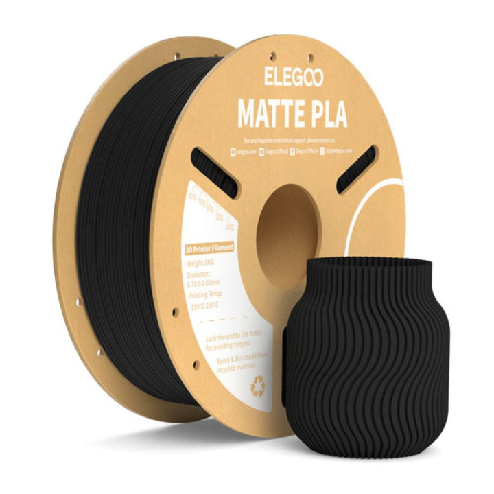 Elegoo - Matte PLA - Noir (Black) - 1,75 mm - 1 kg