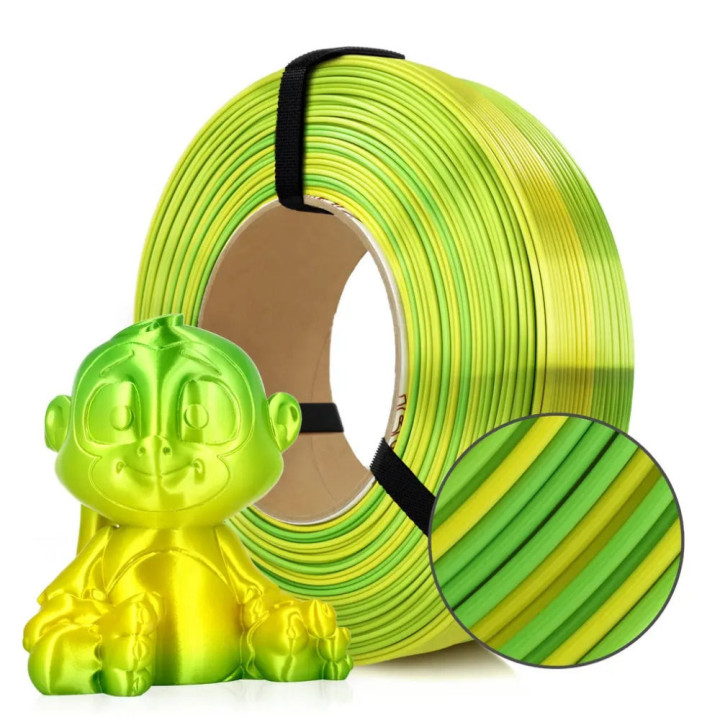 Rosa3D - PLA Rainbow - Arc-en-ciel Jungle (Multicolour Silk Jungle) - 1,75 mm - 1 kg Refill avec RFID TigerTag