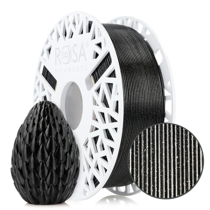 Rosa3D - PETG Galaxy HS - Noir (Black) - 1,75 mm - 1 kg