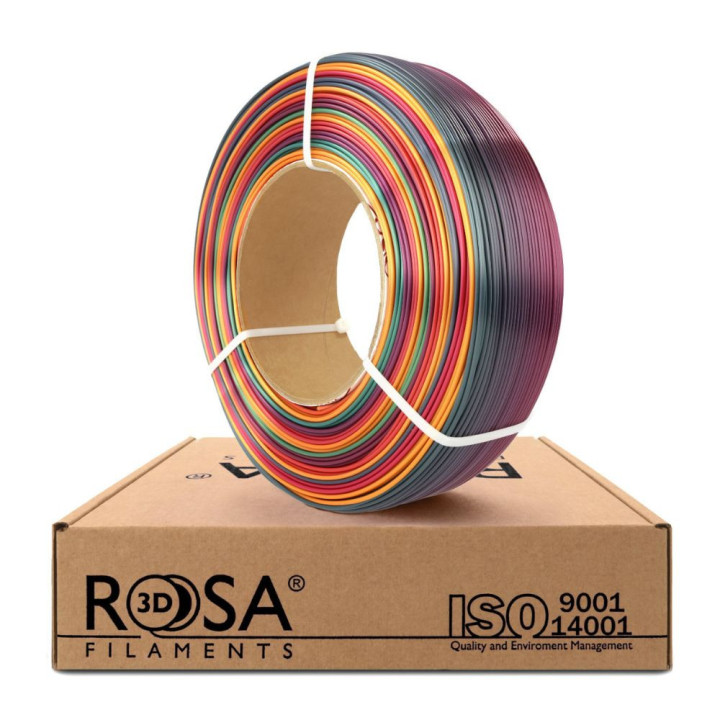 Pack Refill Rosa3D - Rainbow - PLA Multicolore x3 + Masterspool Offerte