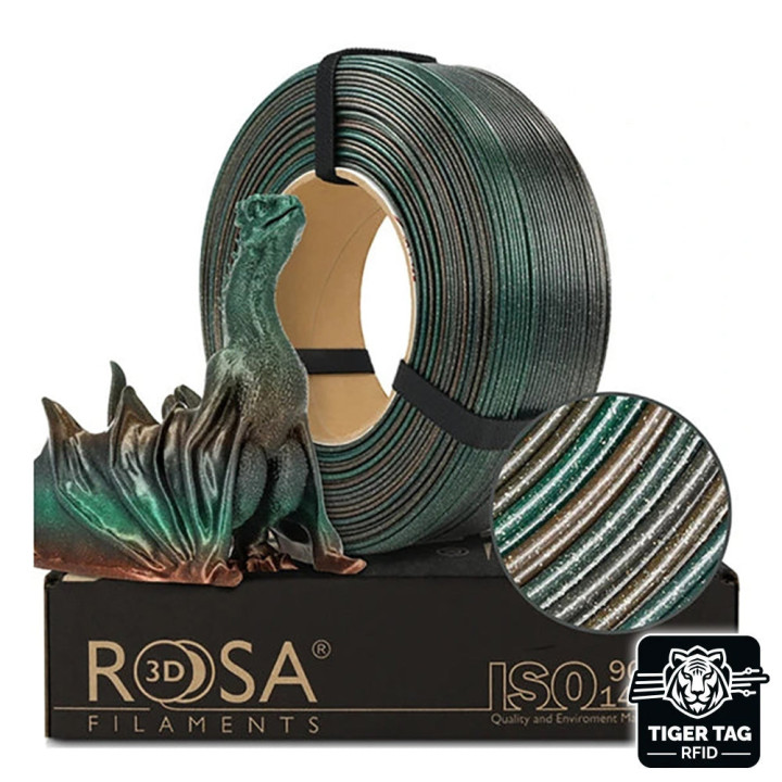 Rosa3D - PLA Galaxy - Arc-en-ciel Terra (Rainbow Terra) - 1,75 mm - 1 kg Refill avec RFID TigerTag