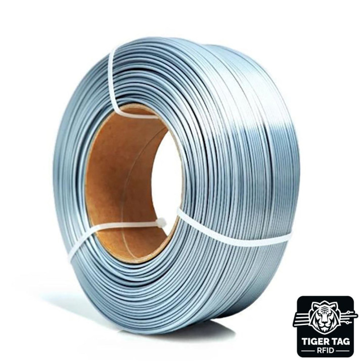Rosa3D - PLA Silk - Argent (Silver) - 1,75 mm - 1 kg Refill avec RFID TigerTag