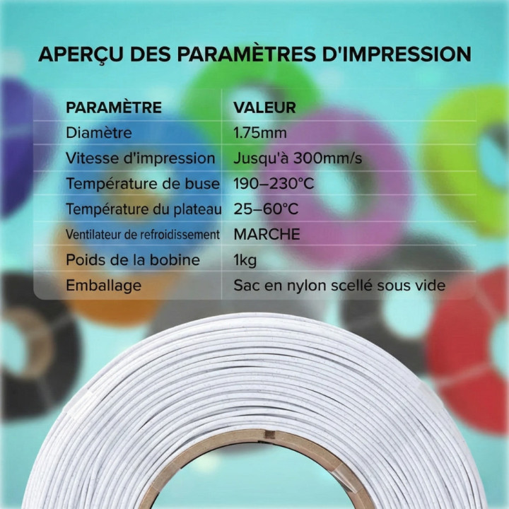 Panchroma PLA - Marbre Blanc (Marble White) - 1,75 mm - 1 kg - Refill