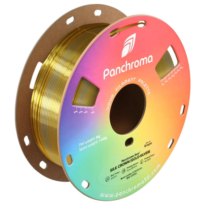 Panchroma PLA Dual Silk - Couronne Or-Argent (Crown Gold-Silver) - 1.75 mm - 1 kg