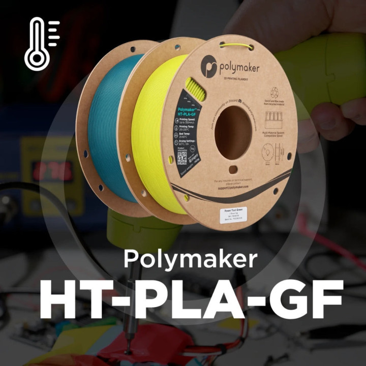 Polymaker - HT-PLA-GF - Vert Outil Electrique (Power Tool Green) - 1,75 mm - 1 kg