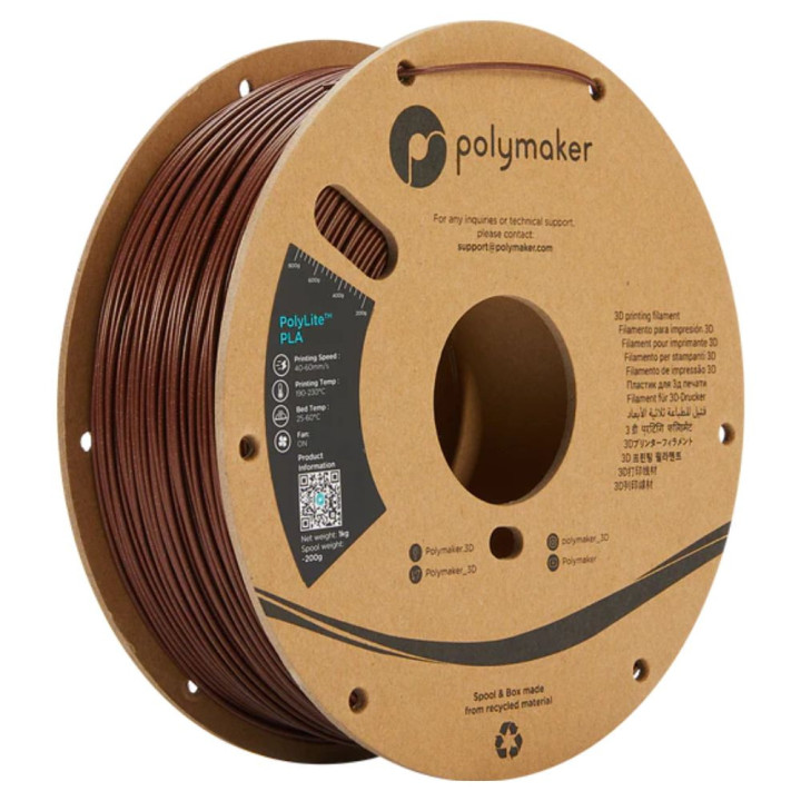 Polymaker - PolyLite Galaxy PLA - Rouge Foncé (Dark Red) - 1,75 mm - 1 kg