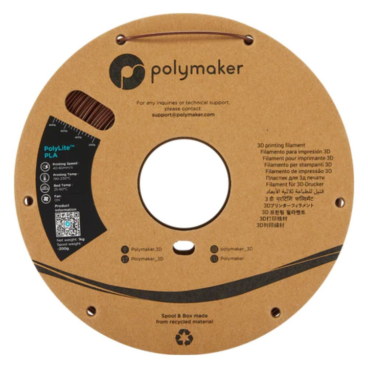 Polymaker - PolyLite Galaxy PLA - Rouge Foncé (Dark Red) - 1,75 mm - 1 kg