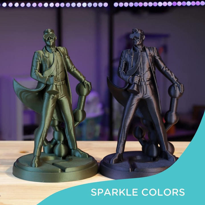 Polymaker - PolyLite Sparkle PLA - Bleu Foncé (Dark Blue) - 1,75 mm - 1 kg