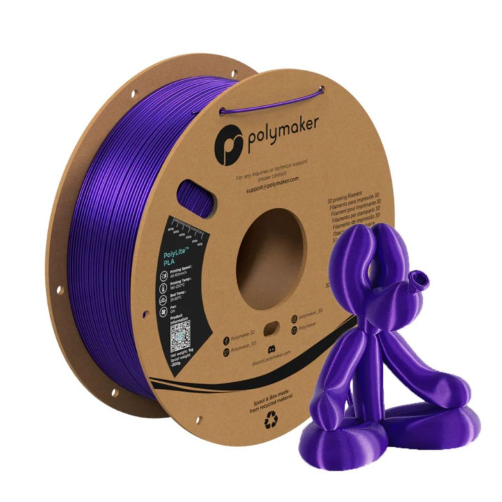 Polymaker - PolyLite Silk PLA - Violet (Purple) - 1,75 mm - 1 kg