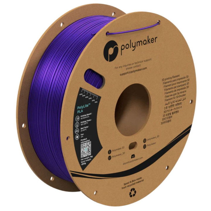 Polymaker - PolyLite Silk PLA - Violet (Purple) - 1,75 mm - 1 kg