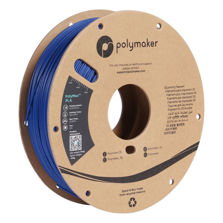 Polymaker - PolyMax Tough PLA - Bleu (Blue) - 1,75 mm - 750 g