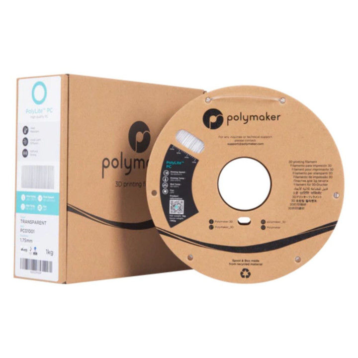 Polymaker - PolyLite PC - Transparent (Clear) - 1,75 mm - 1 kg