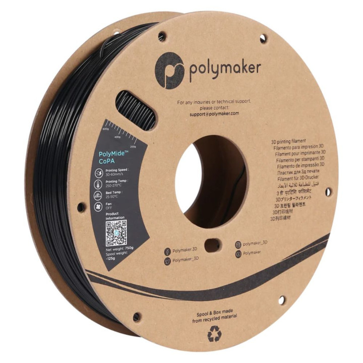 Polymaker - PolyMide CoPA (Nylon) - Noir (Black) - 1,75 mm - 750 g