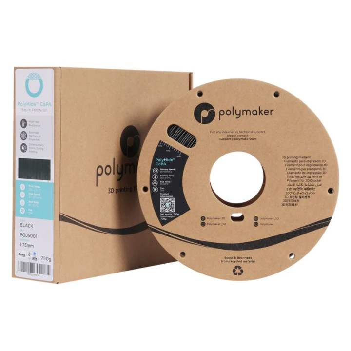 Polymaker - PolyMide CoPA (Nylon) - Noir (Black) - 1,75 mm - 750 g