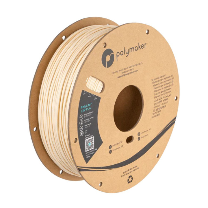 Polymaker - PolyLite LW-PLA - Blanc (White) - 1,75 mm - 800 g