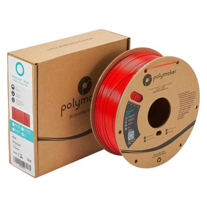 Polymaker - PolyLite ASA - Rouge (Red) - 1,75 mm - 1 kg