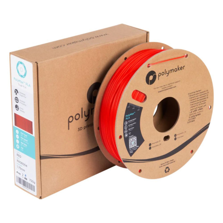 Polymaker - PolyMax Tough PLA - Rouge (Red) - 1,75 mm - 750 g