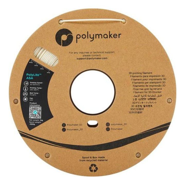 Polymaker - PolyLite ASA - Naturel (Natural) - 1,75 mm - 1 kg