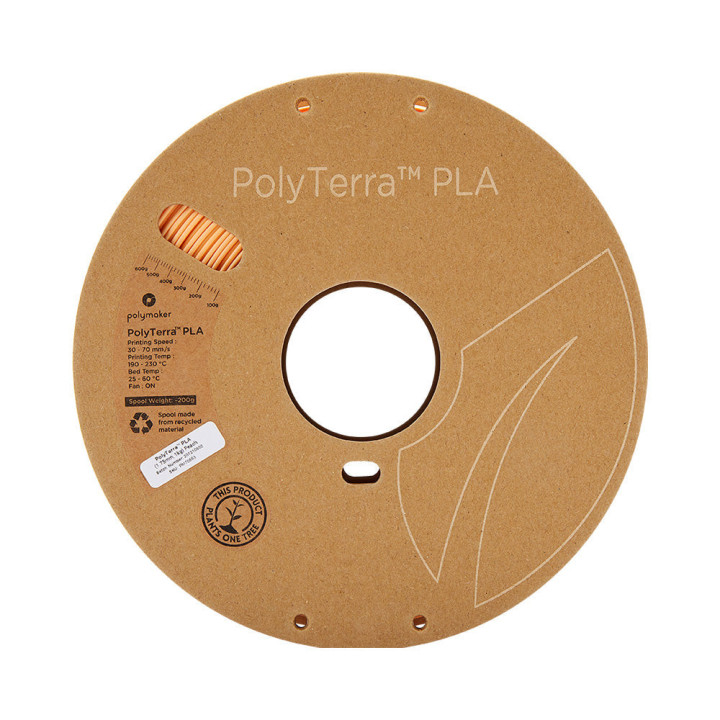 Polymaker - PolyTerra PLA - Pêche (Peach) - 1.75 mm - 1 kg