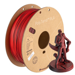 Polymaker - PolyTerra Dual PLA - Shadow Red - Rouge/Noir (Red/Black) - 1,75 mm - 1 kg