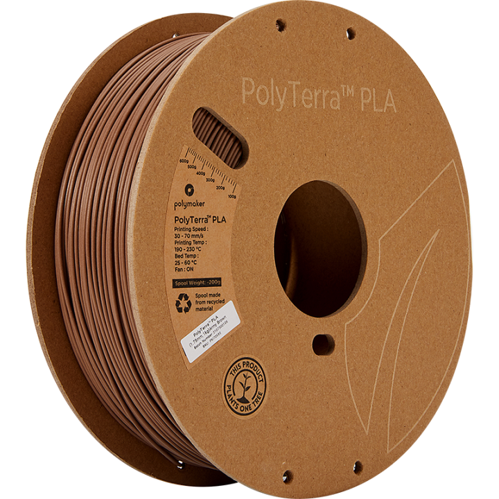 Polymaker - PolyTerra PLA - Marron Armée (Army Brown) - 1.75 mm - 1 kg