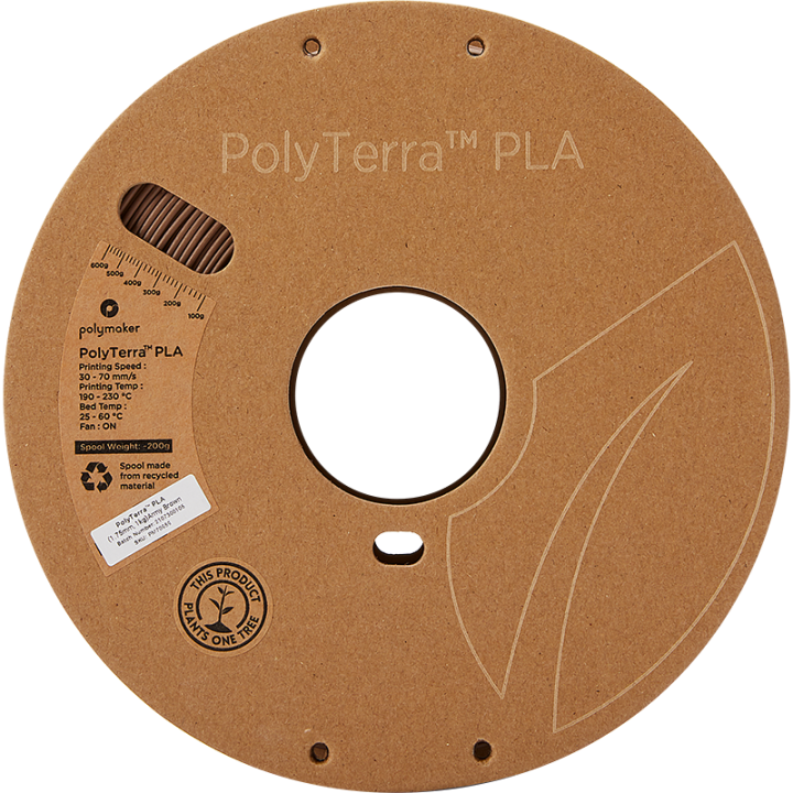 Polymaker - PolyTerra PLA - Marron Armée (Army Brown) - 1.75 mm - 1 kg