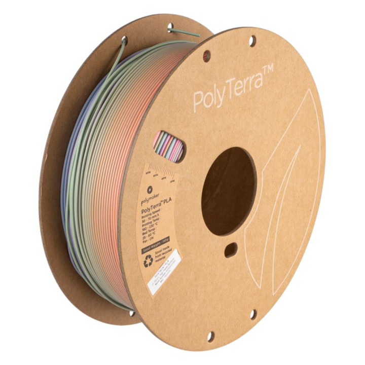 Polymaker - PolyTerra Gradient PLA - Arc-en-ciel Pastel (Rainbow) - 1,75 mm - 1 kg