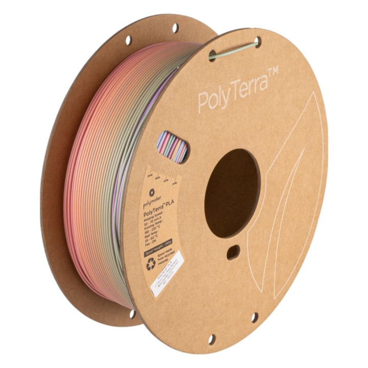 Polymaker - PolyTerra Gradient PLA - Arc-en-ciel Pastel (Rainbow) - 1,75 mm - 1 kg
