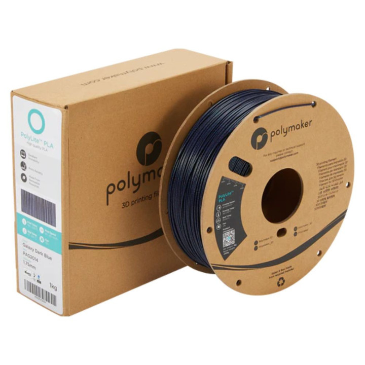 Polymaker - PolyLite Galaxy PLA - Bleu Foncé (Dark Blue) - 1,75 mm - 1 kg