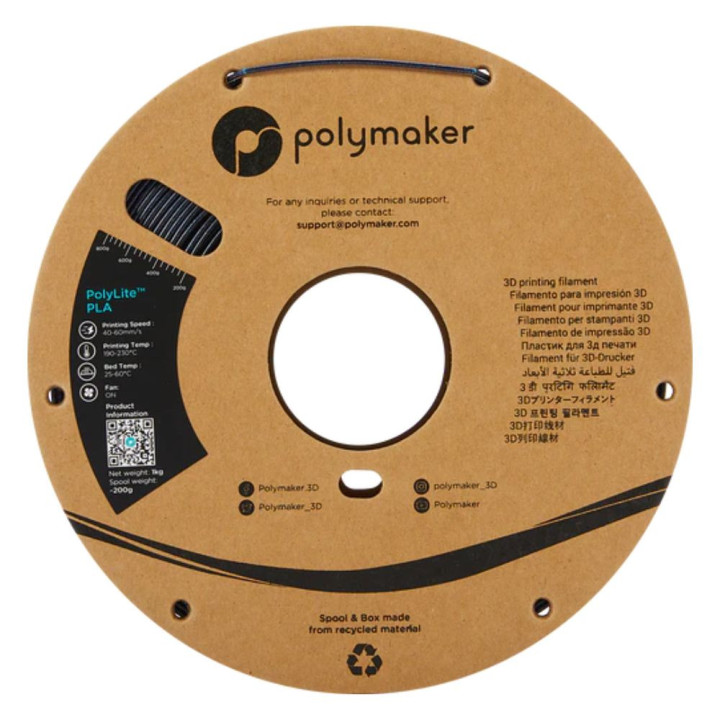 Polymaker - PolyLite Galaxy PLA - Bleu Foncé (Dark Blue) - 1,75 mm - 1 kg