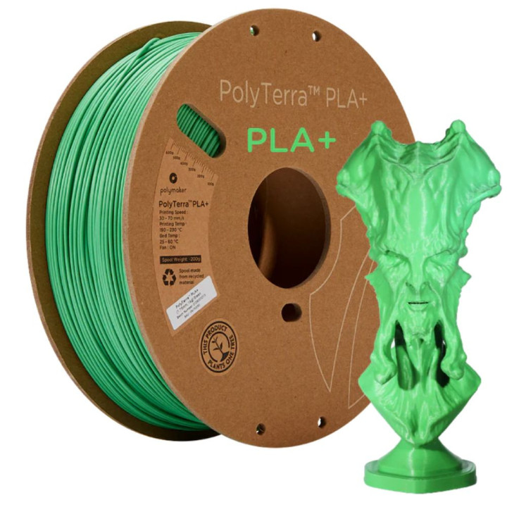 Polymaker - PolyTerra PLA+ - Vert (Green) - 1,75 mm - 1 kg
