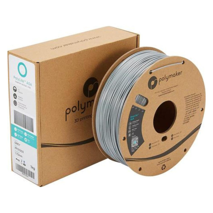 Polymaker - PolyLite ASA - Gris (Gray) - 1,75 mm - 1 kg