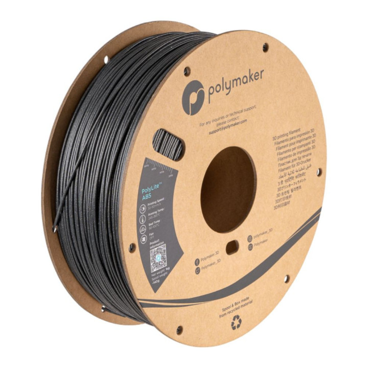 Polymaker - PolyLite Galaxy ABS - Gris Foncé (Dark Grey) - 1,75 mm - 1 kg