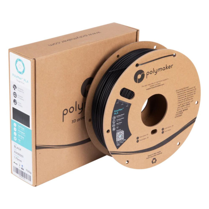 Polymaker - PolyMax Tough PLA - Noir (Black) - 1,75 mm - 750 g