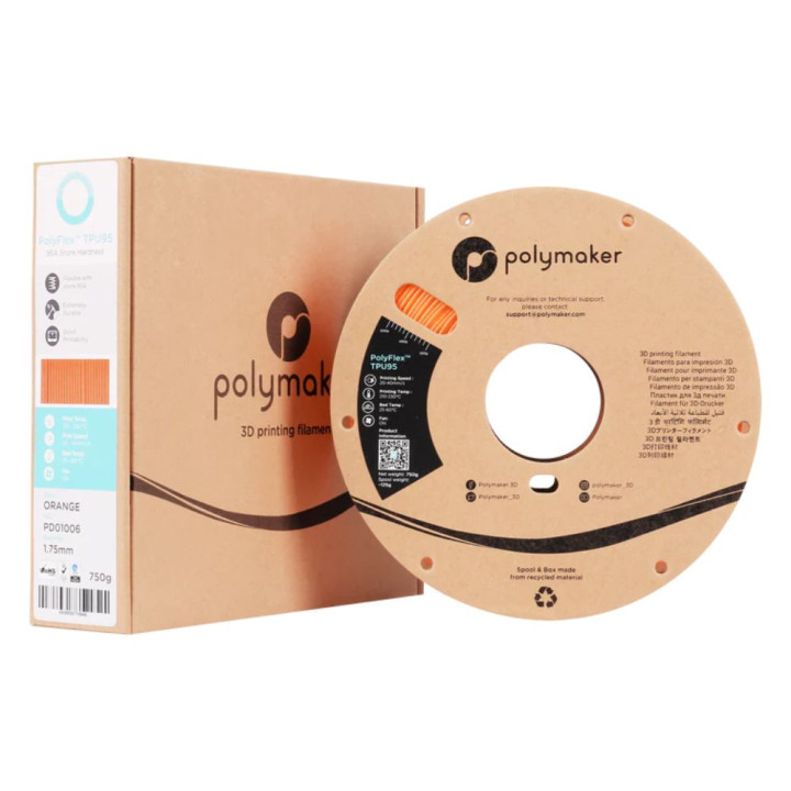 Polymaker - PolyFlex (TPU 95A) - Orange - 1,75 mm - 750 g