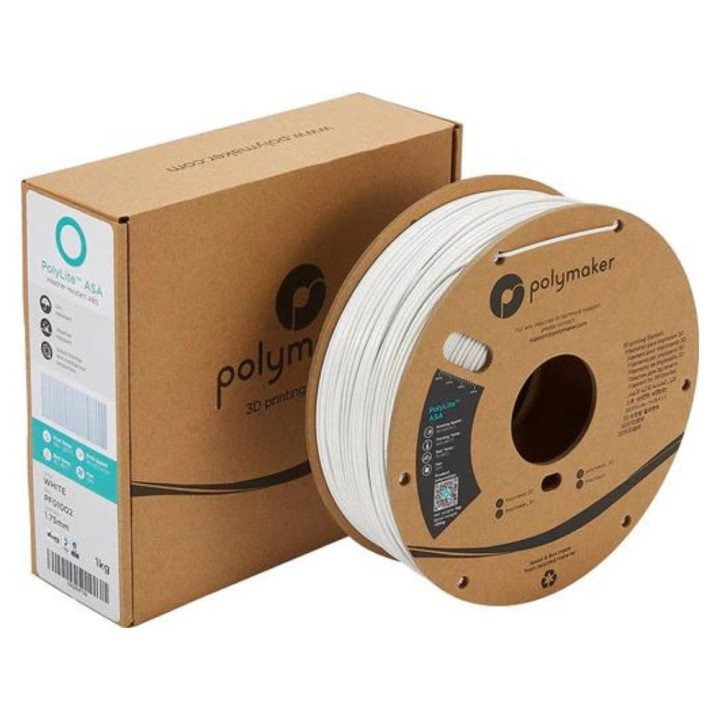 Polymaker - PolyLite ASA - Blanc (White) - 1,75 mm - 1 kg