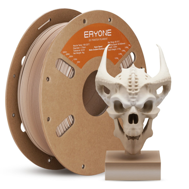 Filament PLA Mat Haute Vitesse Multicolore Dégradé Eryone – 1,75mm±0,03mm (1kg)