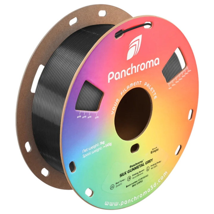 Panchroma PLA - Gris Gunmetal Soie (Silk Gunmetal Grey) - 1,75 mm - 1 kg