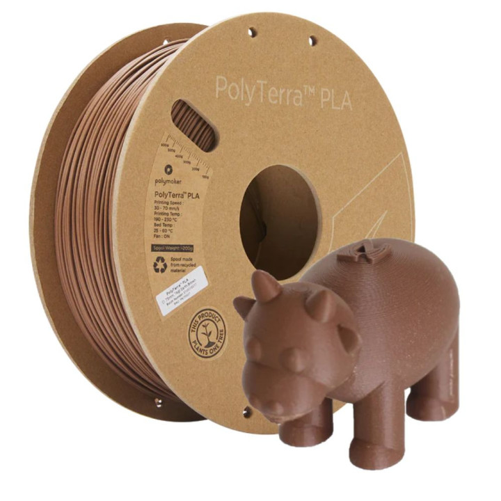 Polymaker - PolyTerra PLA - Brun Terre (Earth Brown) - 1.75 mm - 1 kg