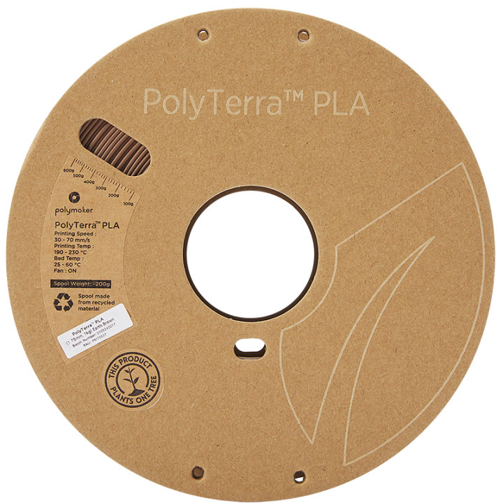 Polymaker - PolyTerra PLA - Brun Terre (Earth Brown) - 1.75 mm - 1 kg